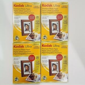 KODAK Ultra Premium Photo Paper 20 Sheets Studio Gloss Instant Dry 4x6  SET OF 4